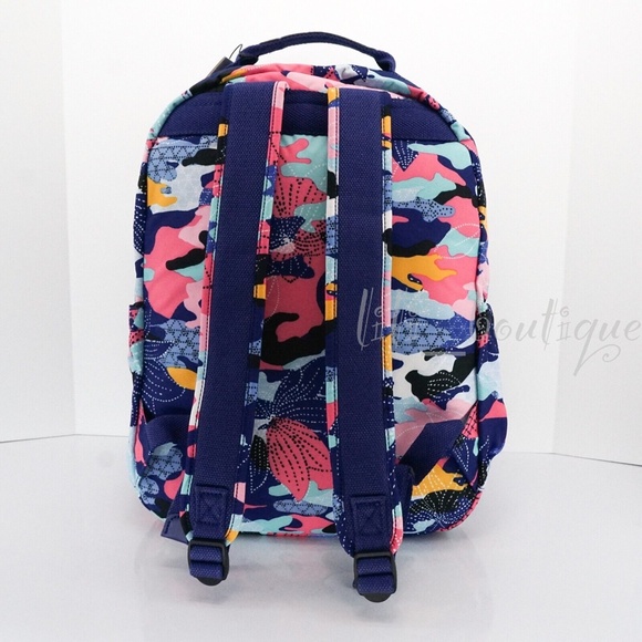 NWT Kipling BP4361 Seoul Go Backpack Laptop Travel Bag Nylon Dazzling Lily Multi - Picture 3 of 12